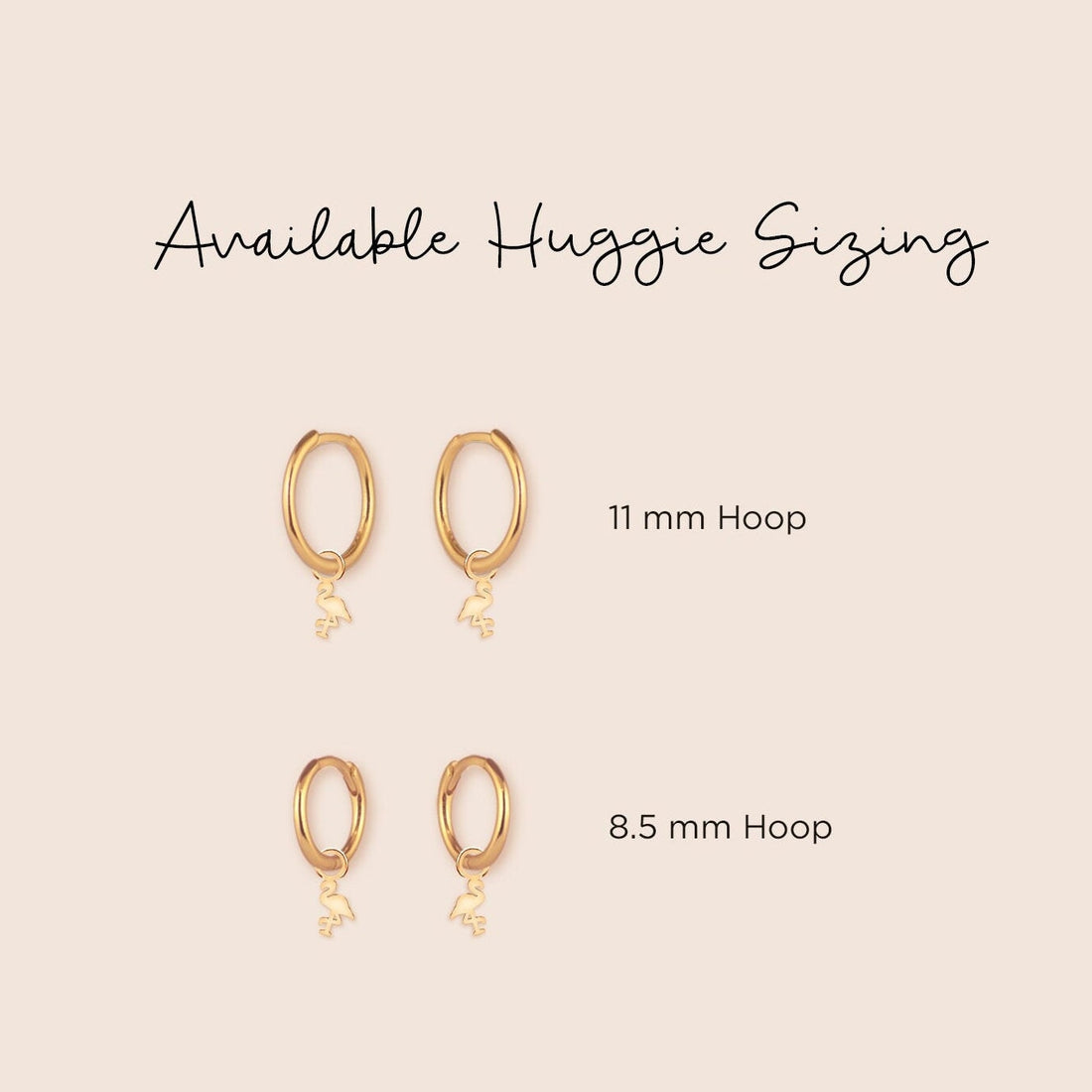 Flamingo Charm Huggie