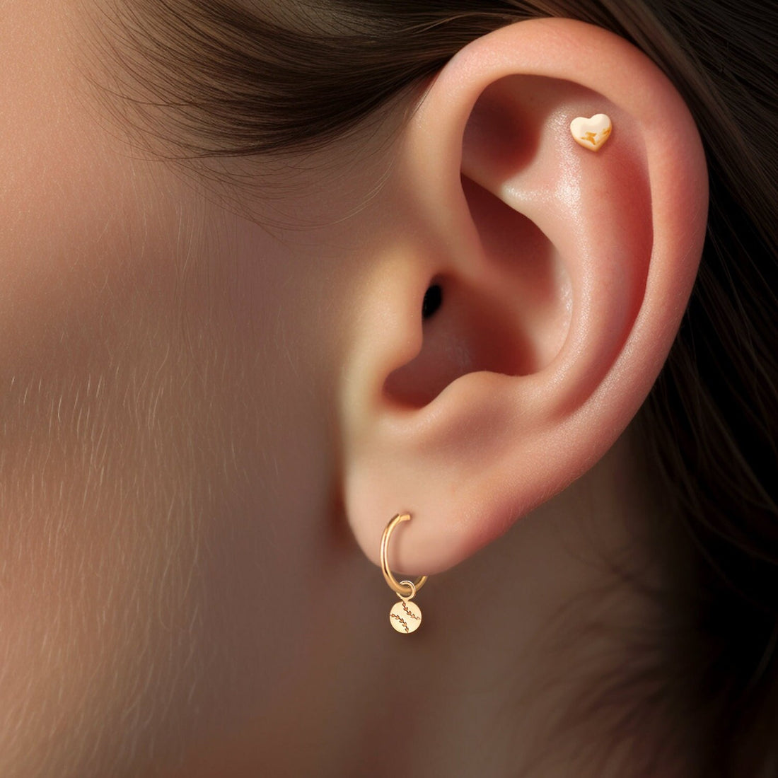 Baseball Charm Huggie Earrings