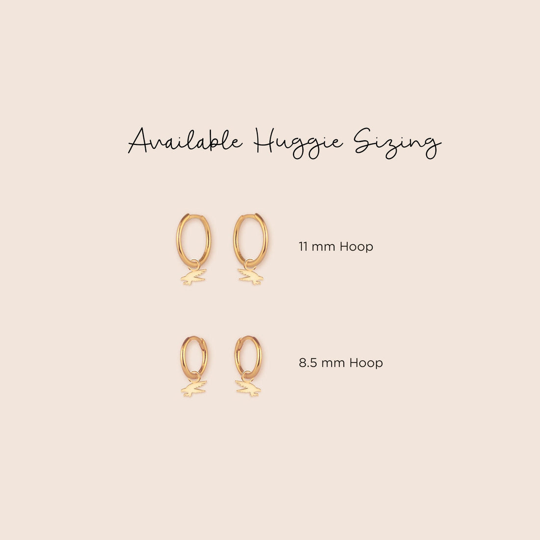 Eagle Charm Hoop Earrings