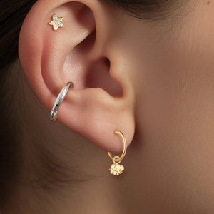 Elephant Charm Hoop