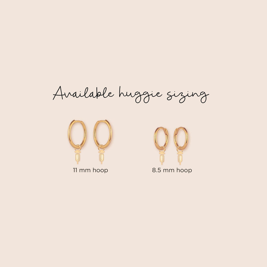 Syringe Huggie Earrings