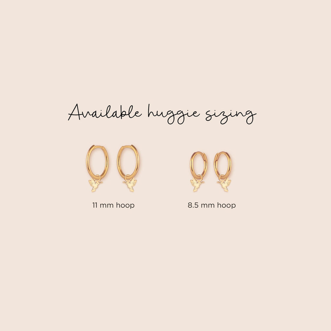 Flying Hummingbird Hoop Earrings