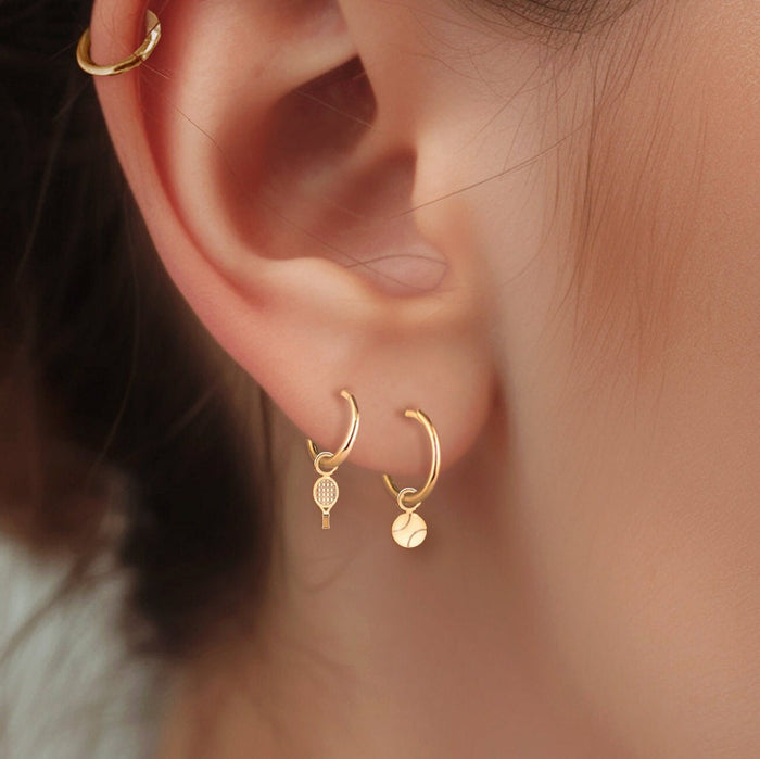Handcrafted Charm Huggie Hoops