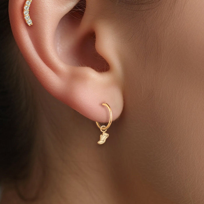 Huggie Earring Charm Huggie Hoops