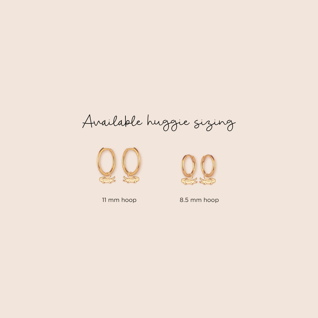 Alligator Charm Huggie Hoops
