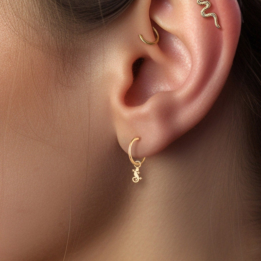 Gecko Drop Earrings