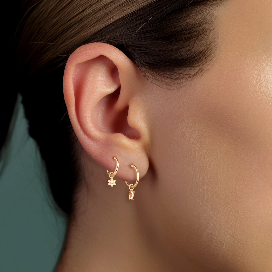 Arctic Penguin Charm Earrings