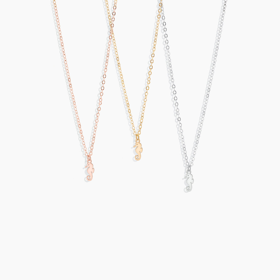 Seahorse Pendant Cable Necklace