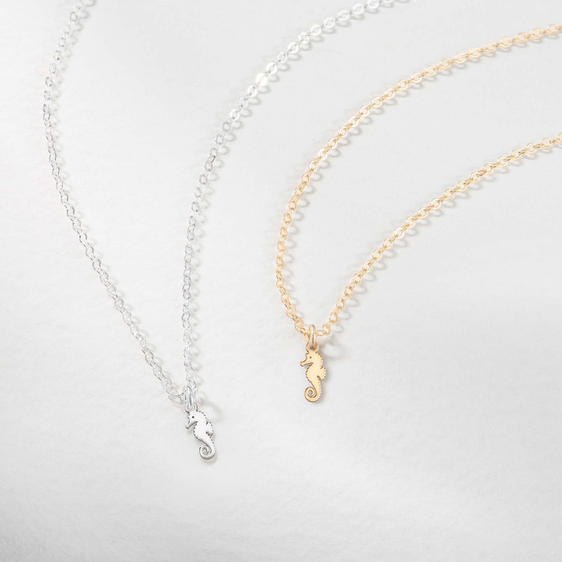 Seahorse Pendant Cable Necklace
