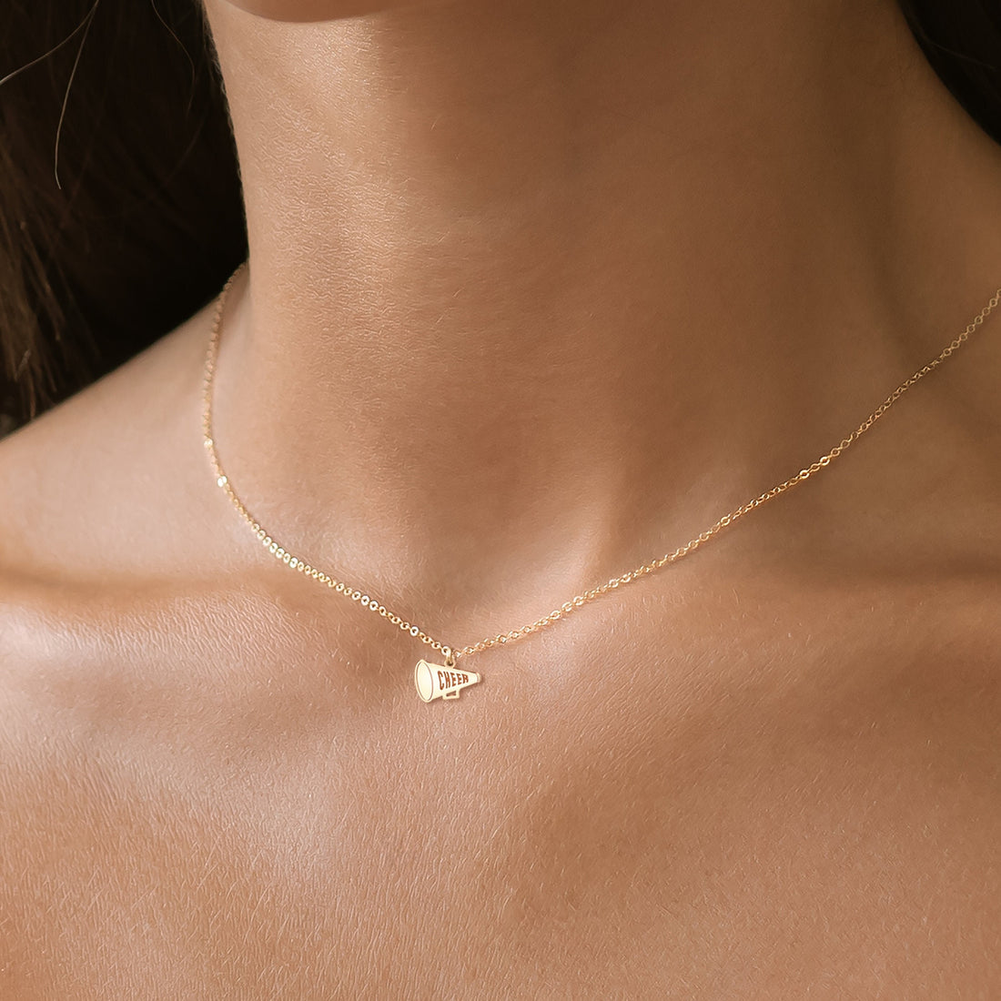 Cheer Megaphone Pendant Necklace