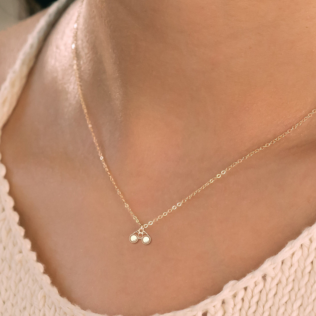 Binocular Charm Necklace