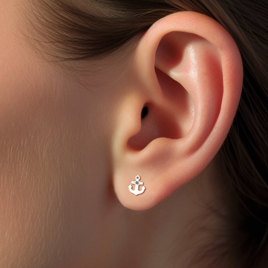 Anchor Stud Earrings