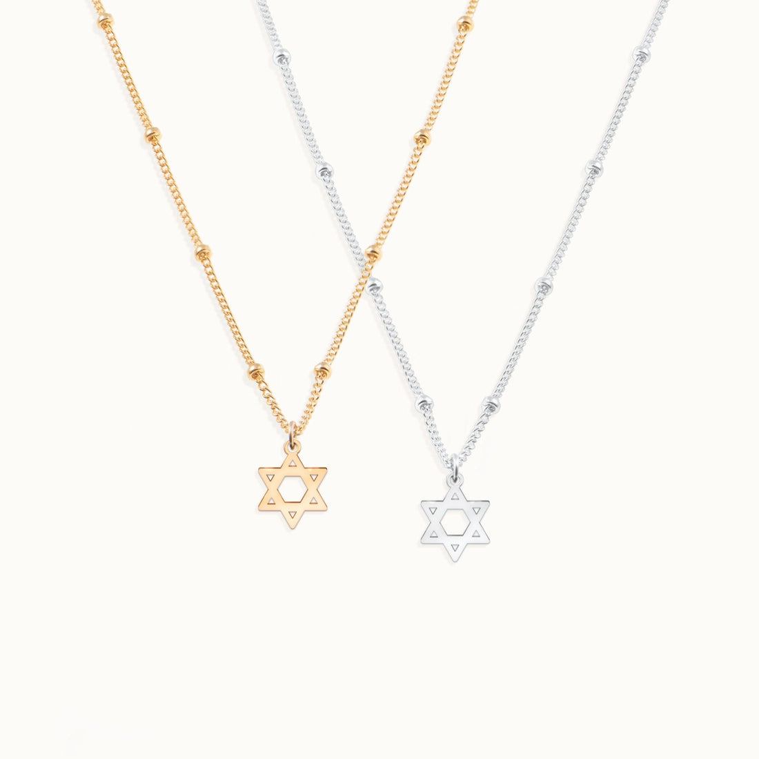 Star of David Charm Necklace