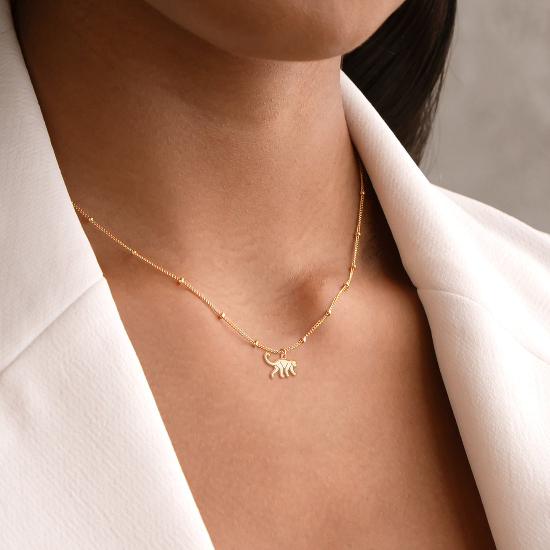Monkey Pendant Necklace