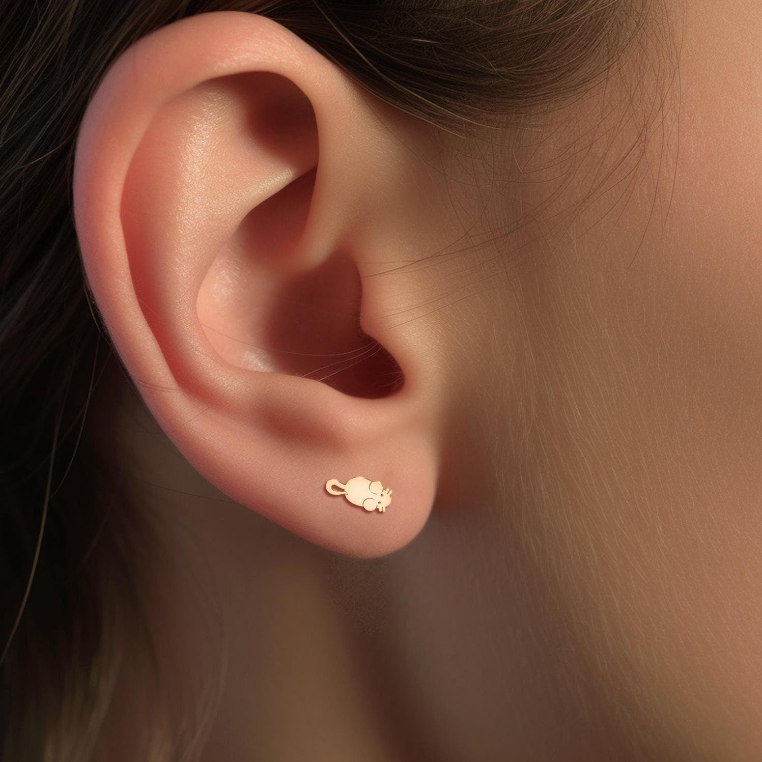 Small Mouse Earrings