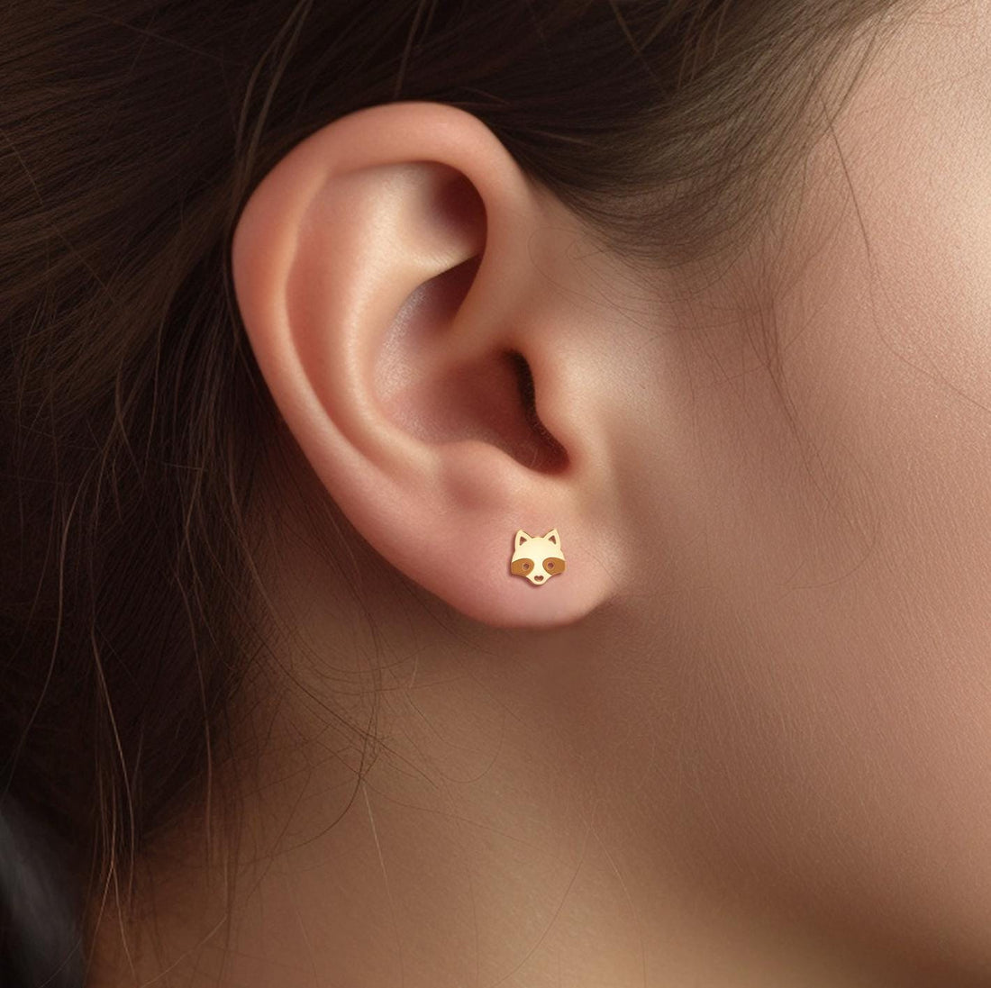 Raccoon Earrings