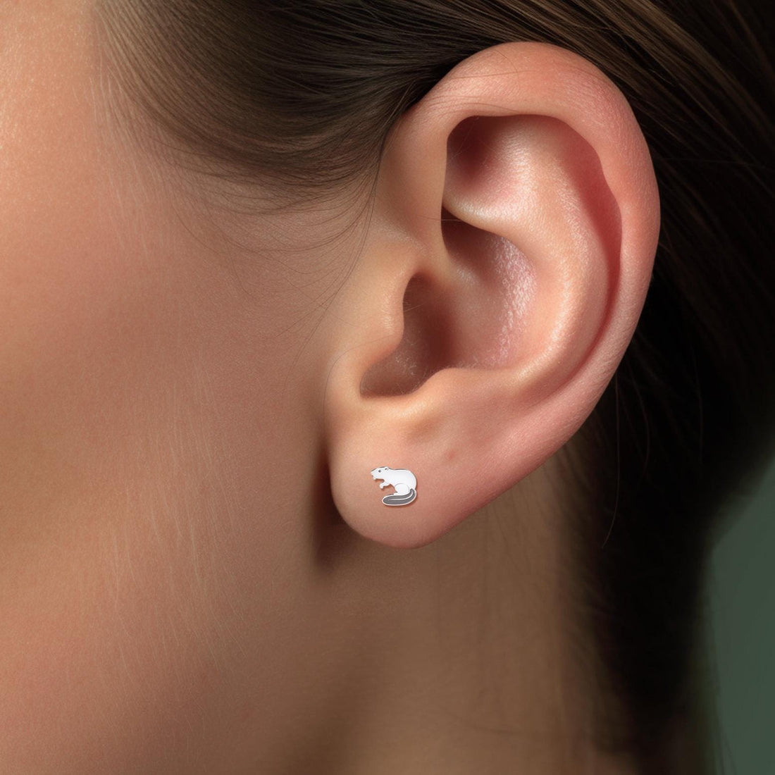 Beaver Tail Stud Earrings