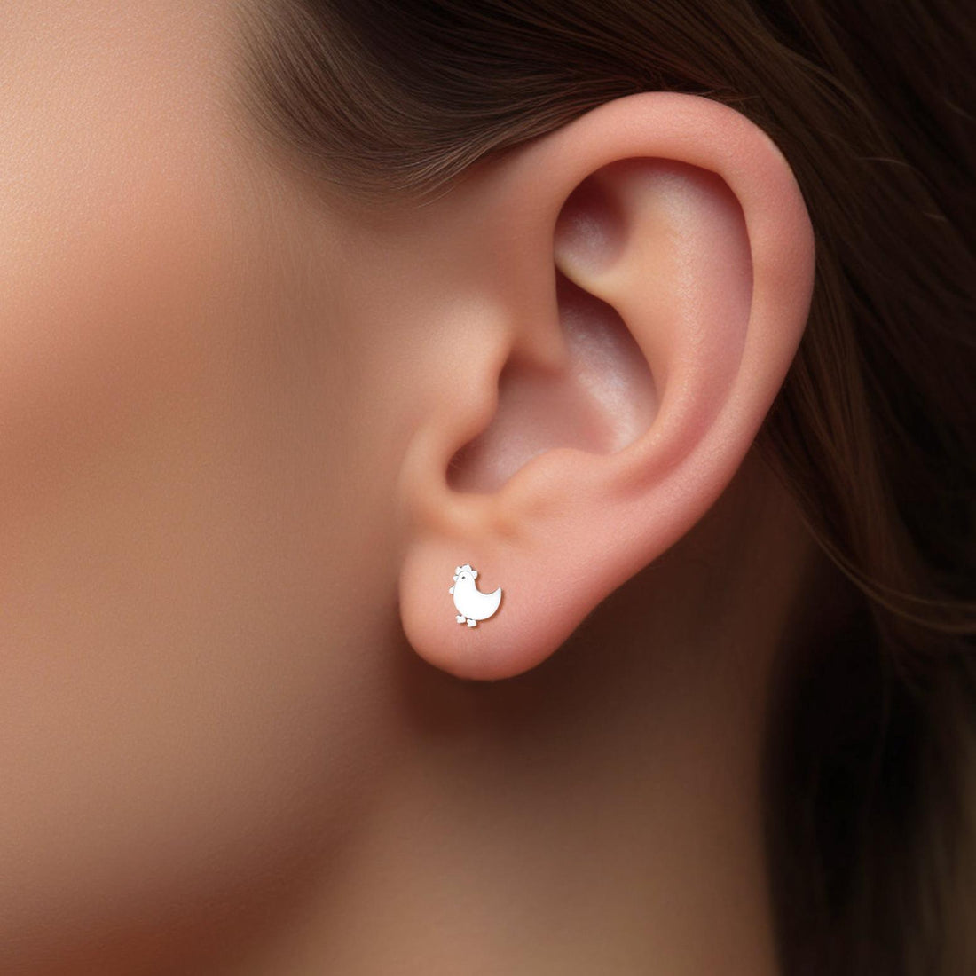 Chicken Stud Earrings
