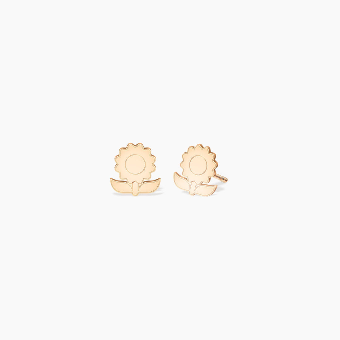 Sunflower Charm Stud Earrings