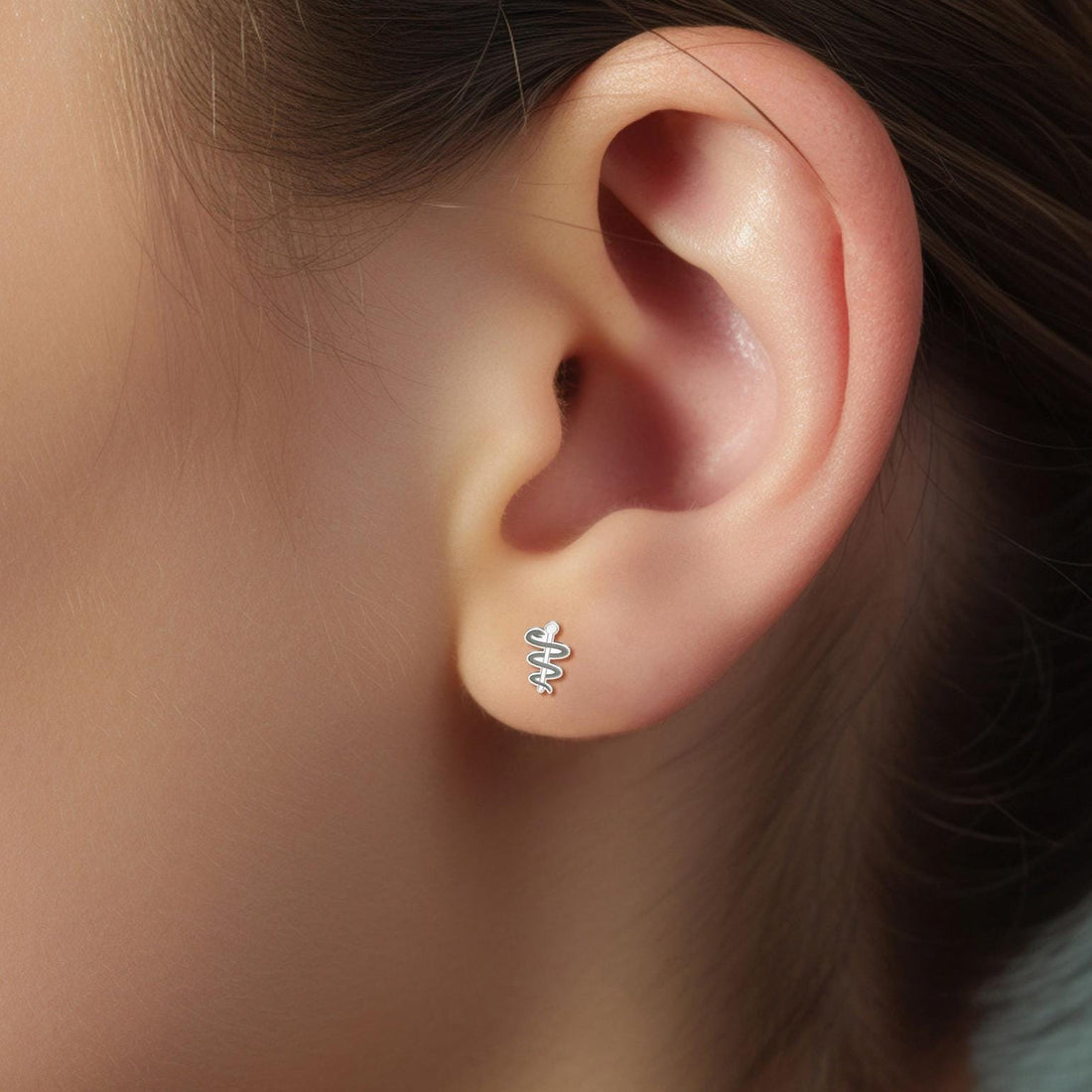 Caduceus Stud Earrings