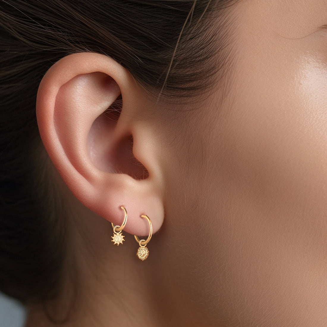 Lion Head Earrings