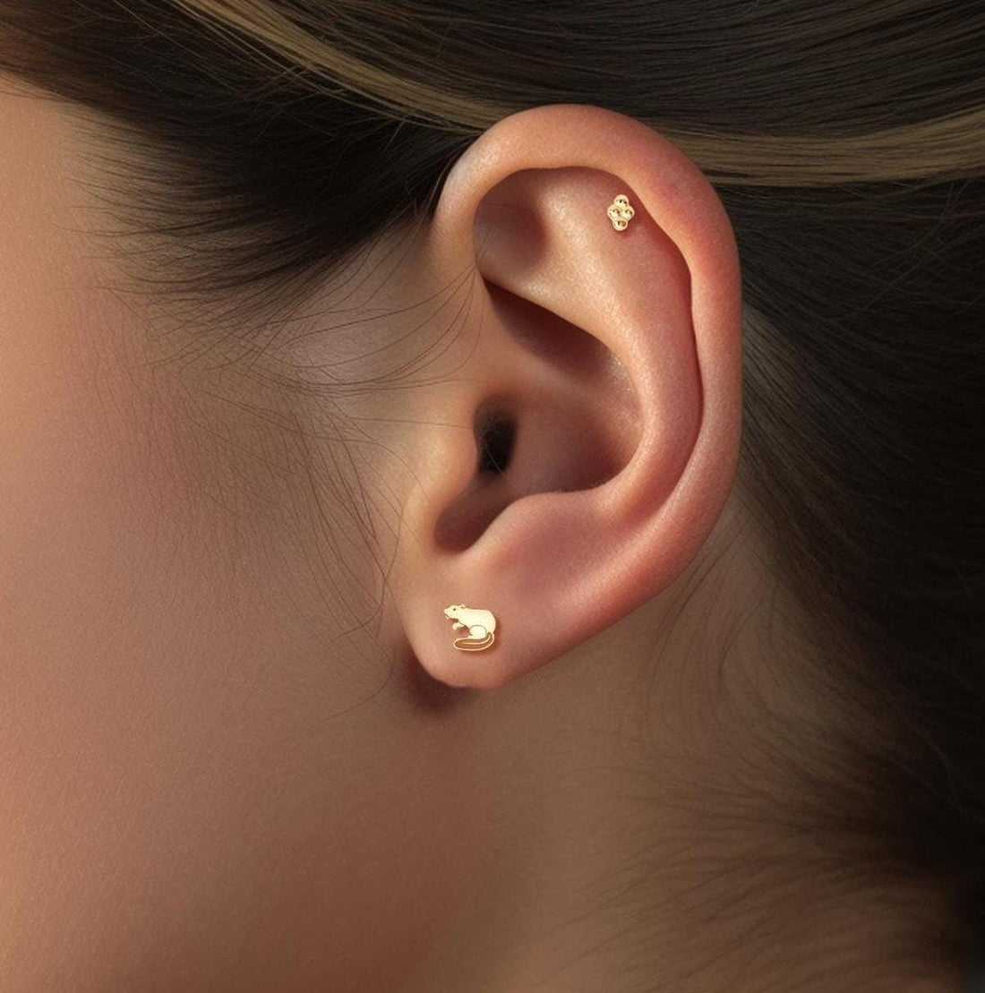 Beaver Stud Earrings