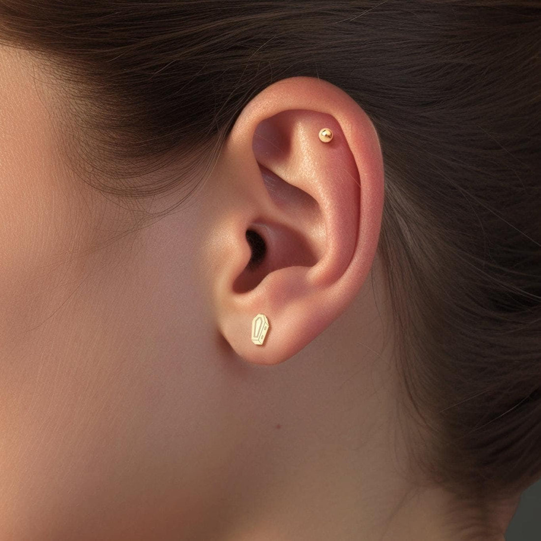 Coffin Stud Earrings