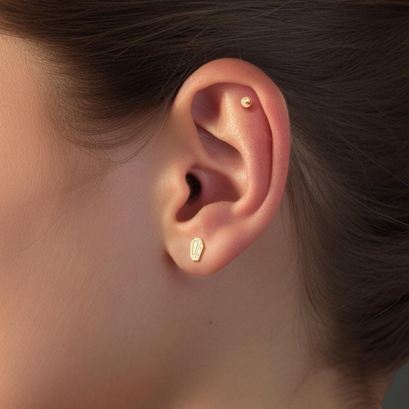 Coffin Stud Earrings