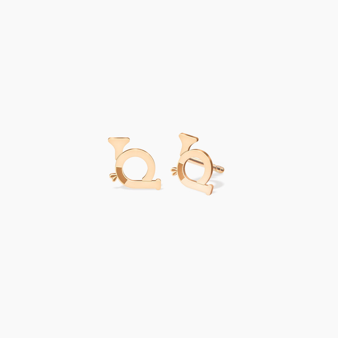 French Horn Stud Earrings