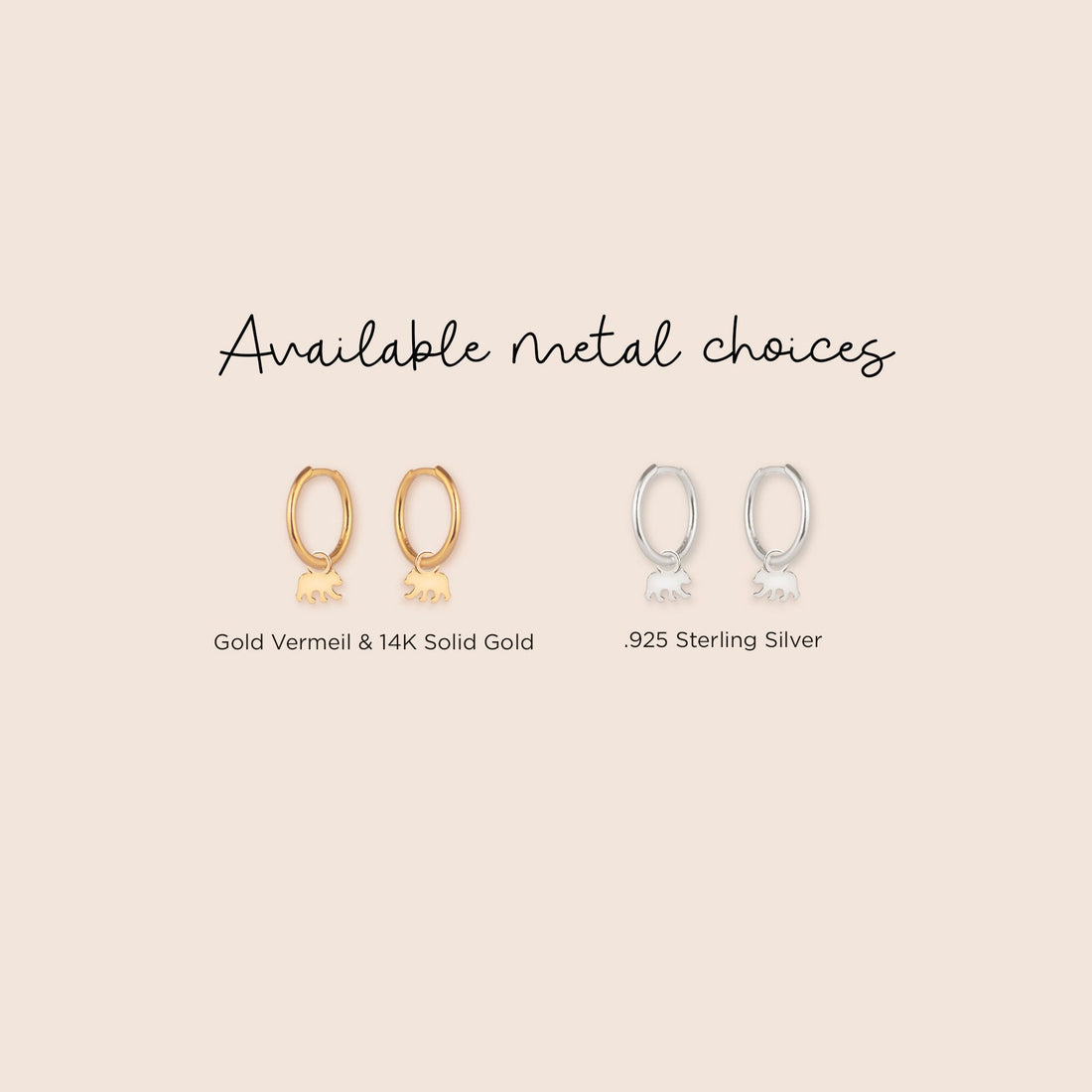 Baby Bear Hoop Earrings