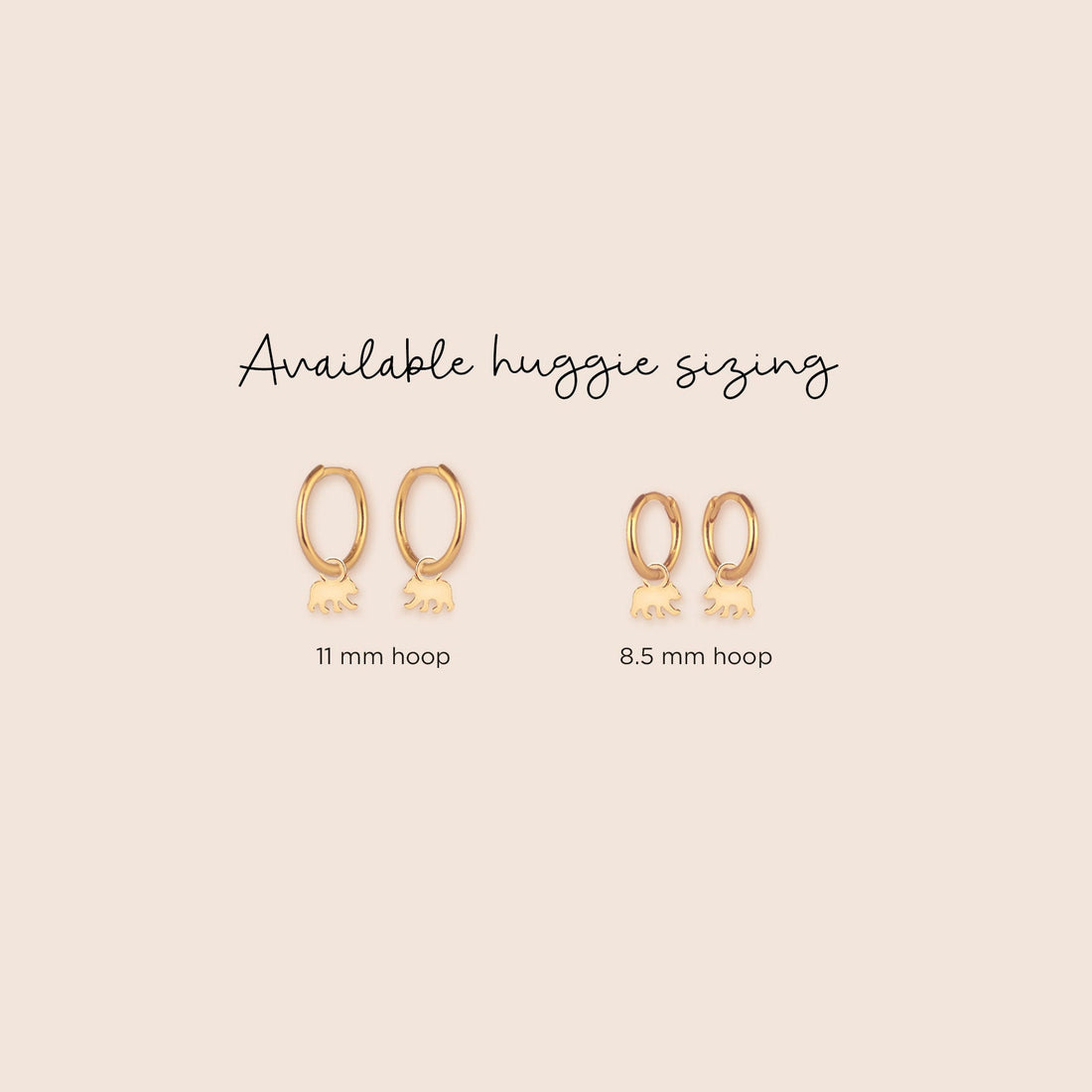 Baby Bear Hoop Earrings