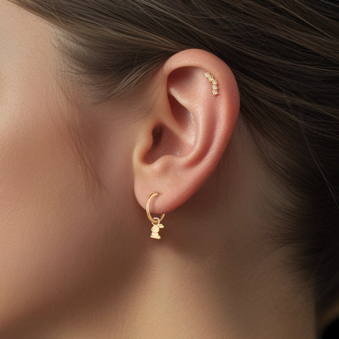 Bunny Huggie Earrings