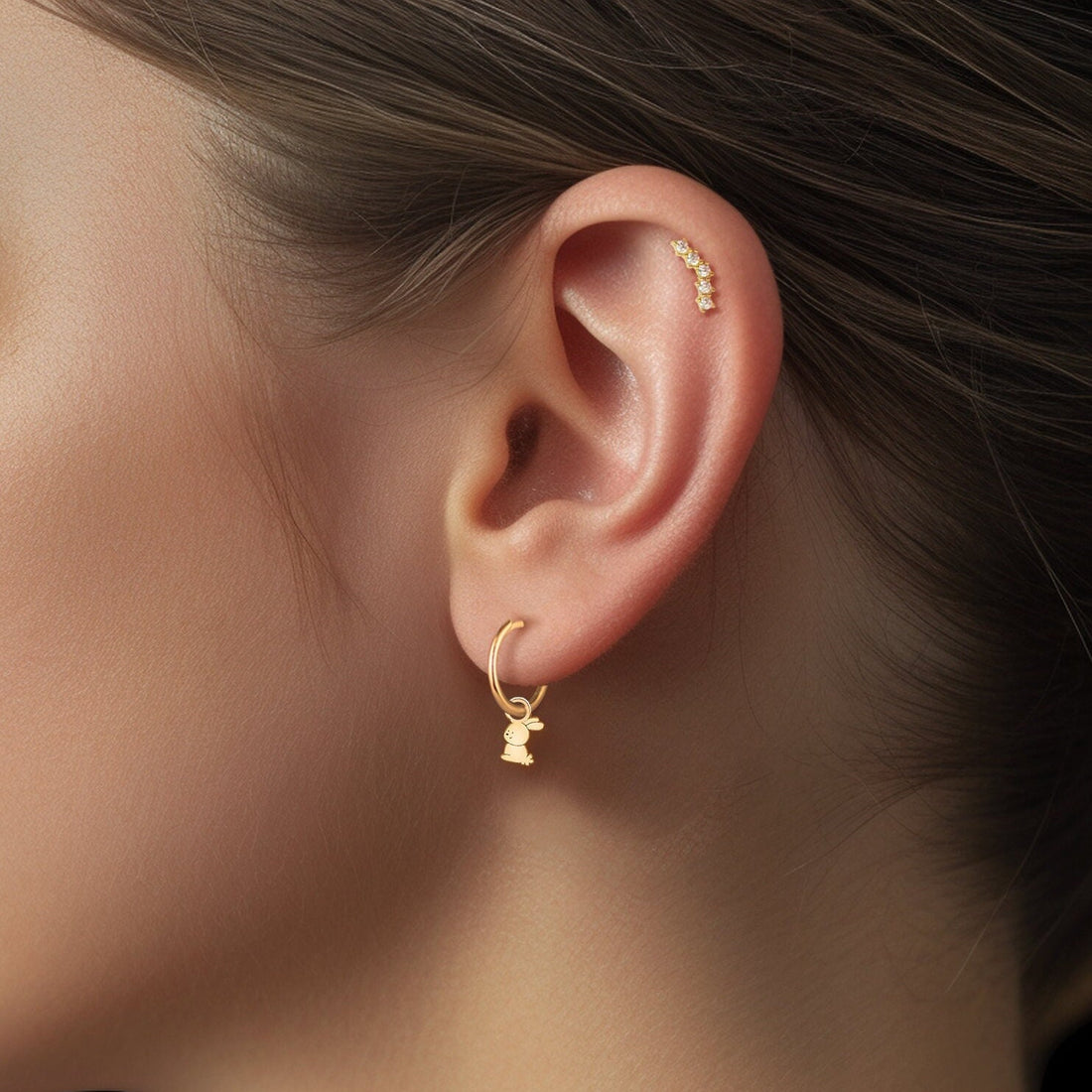 Bunny Huggie Earrings