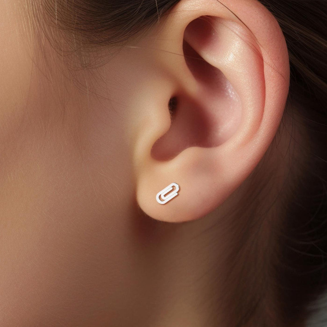 Paperclip Stud Earrings