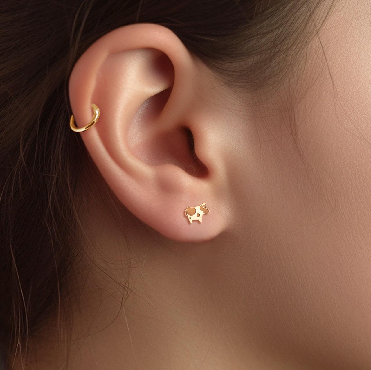 Cow Stud Earrings