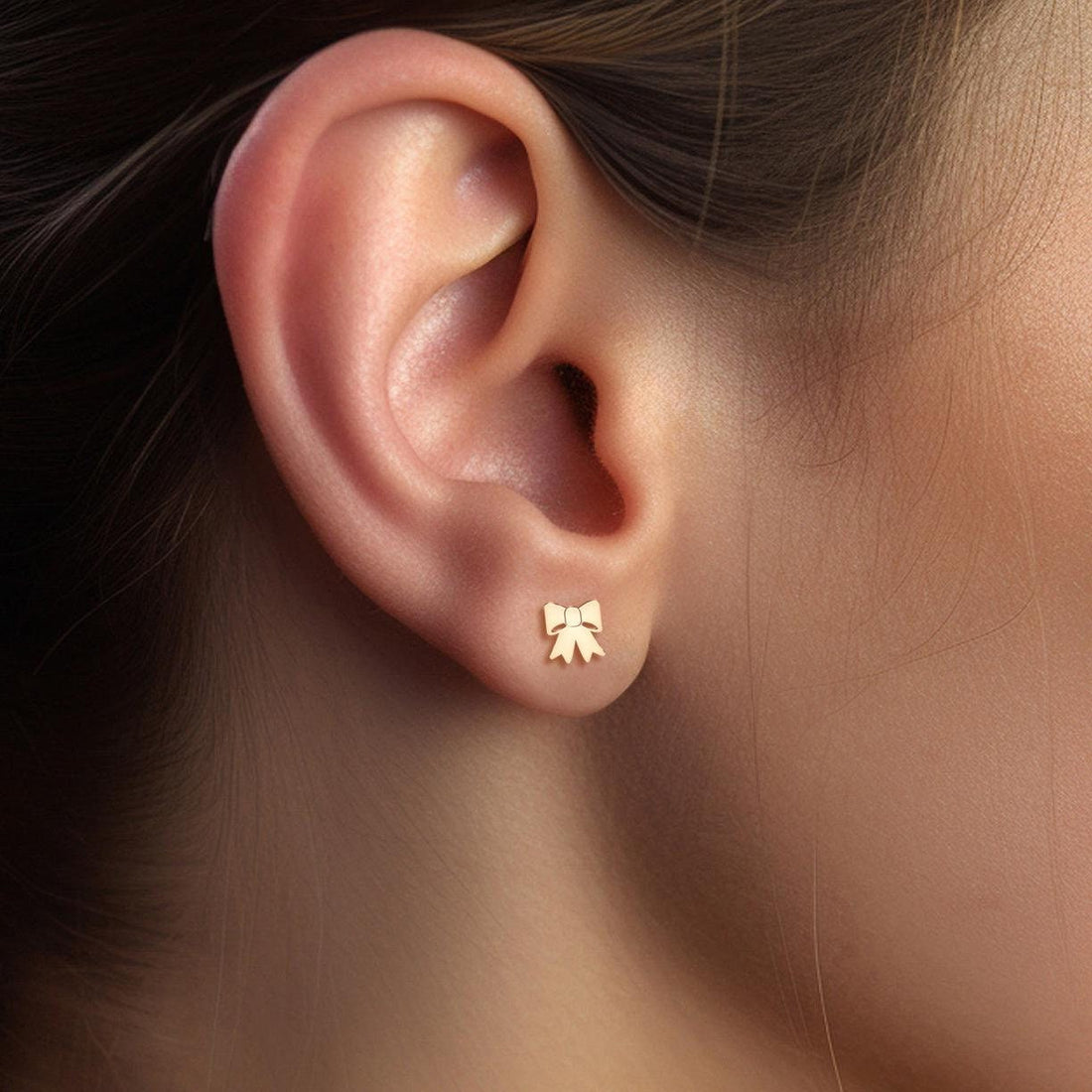 Bow Earrings Handcrafted