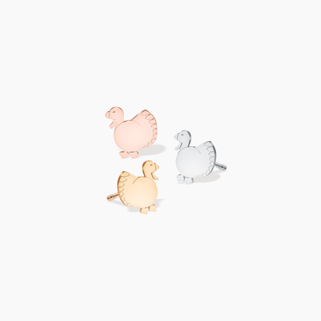 Turkey Charm Stud Earrings
