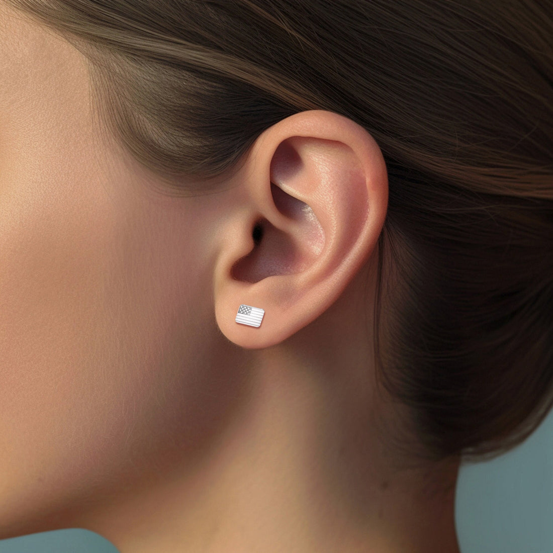 American Flag Stud Earrings
