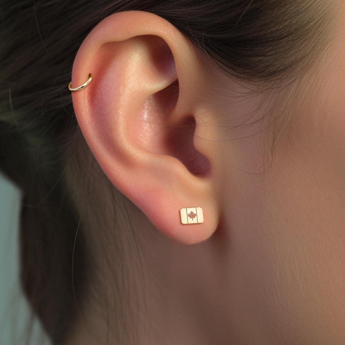 Flag Stud Earrings