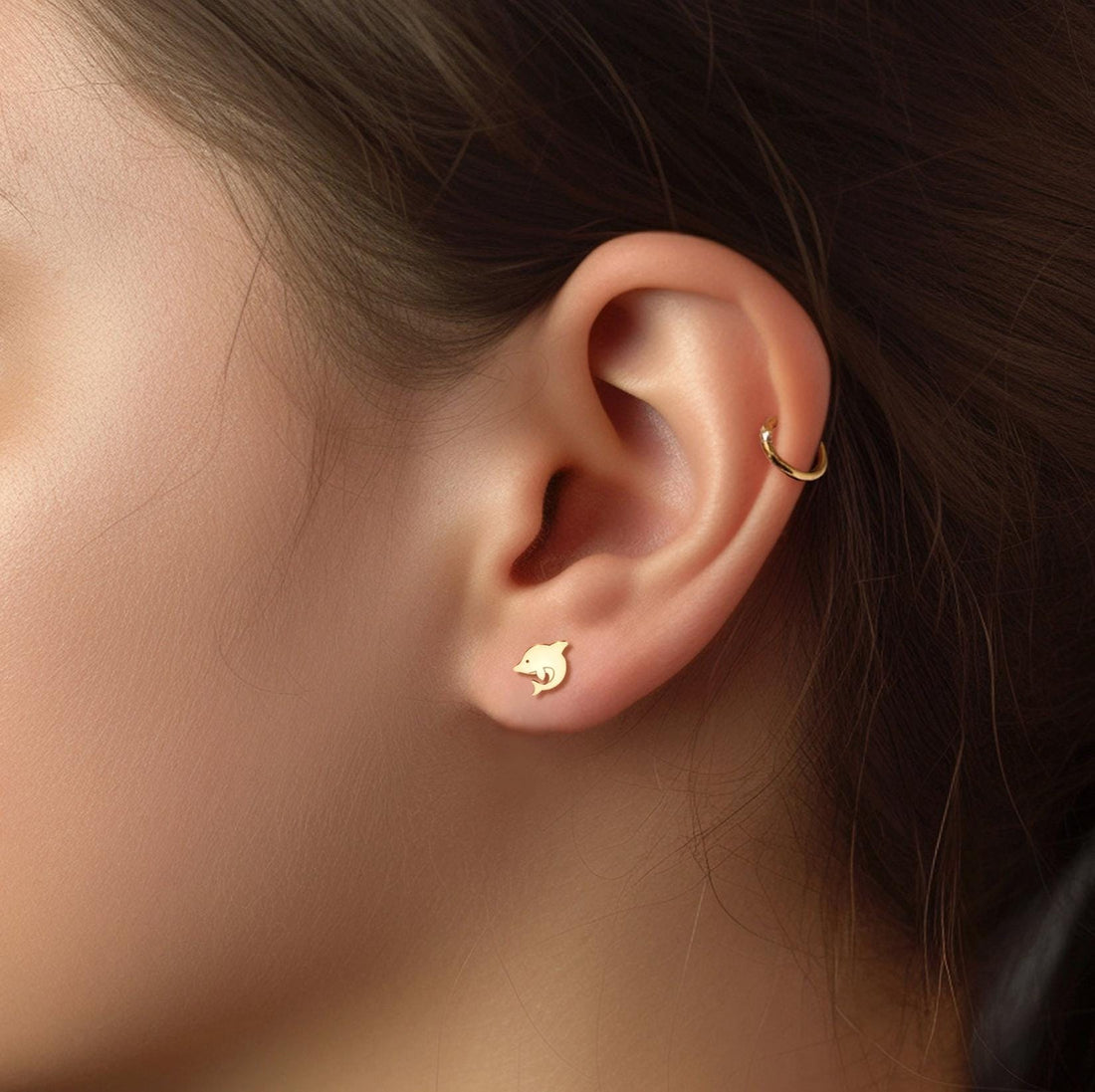 Dolphin Stud Earrings