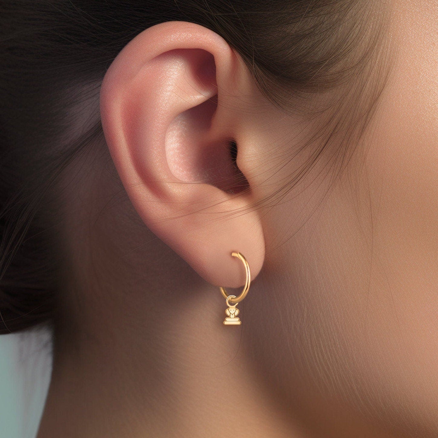 Cobra Snake Huggie Earrings