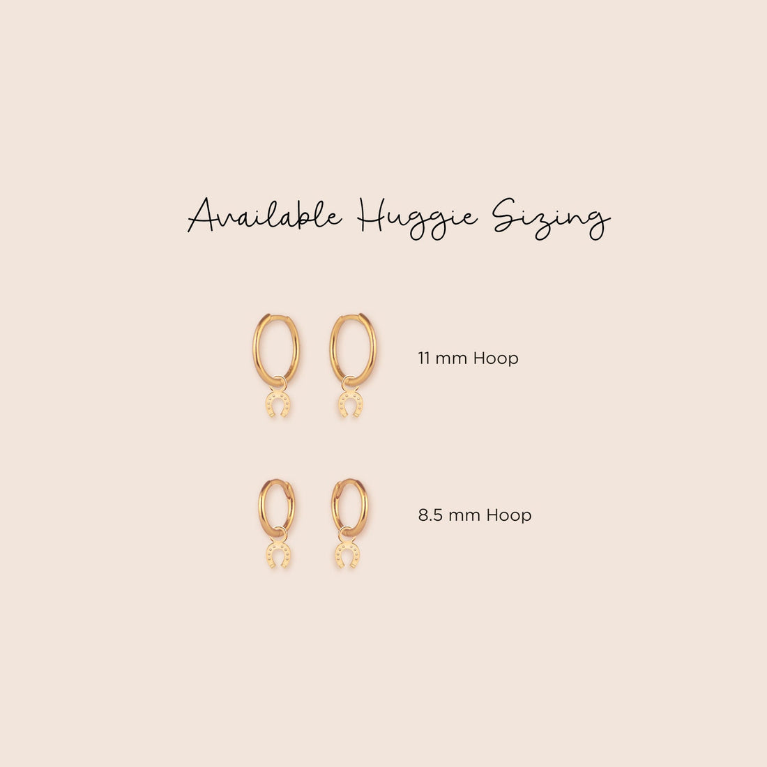 Horseshoe Drop Hoop Earrings