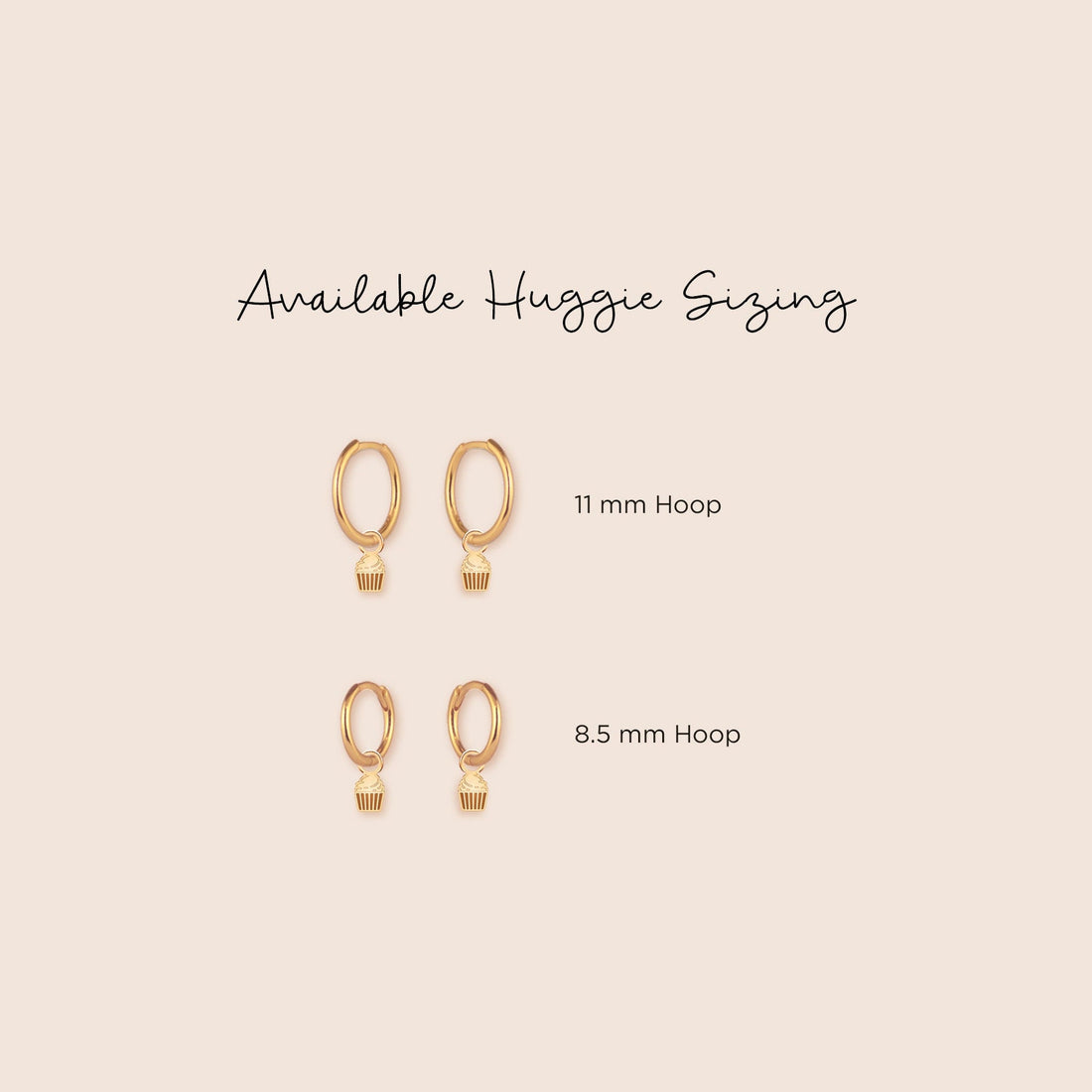Cupcake Drop Hoop Earrings