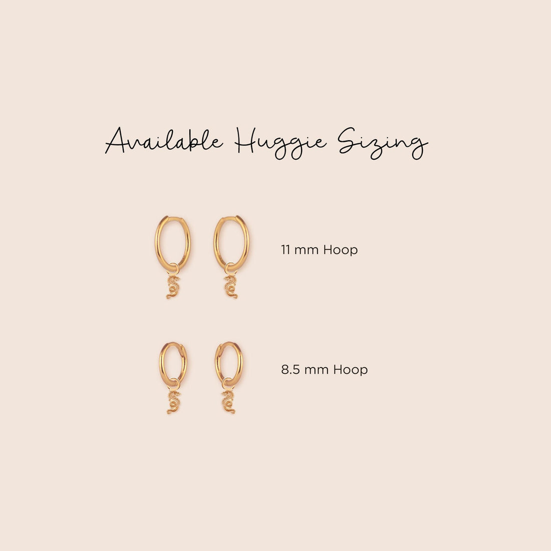 Dragon Charm Huggie Hoops