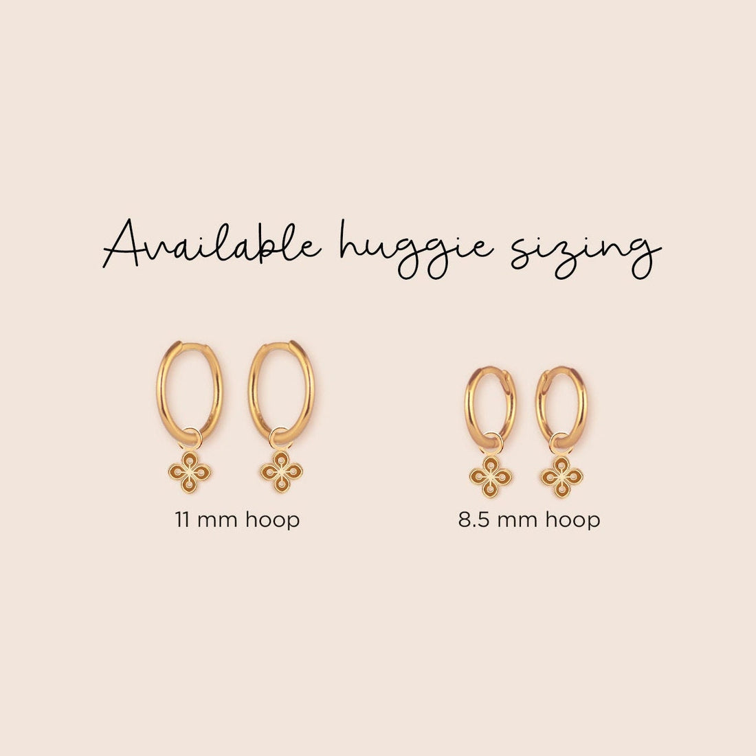 Handcrafted Charm Huggie Hoops