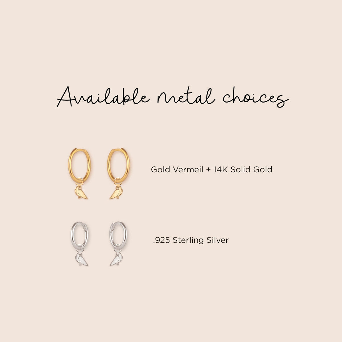 Eagle Charm Hoop Earrings
