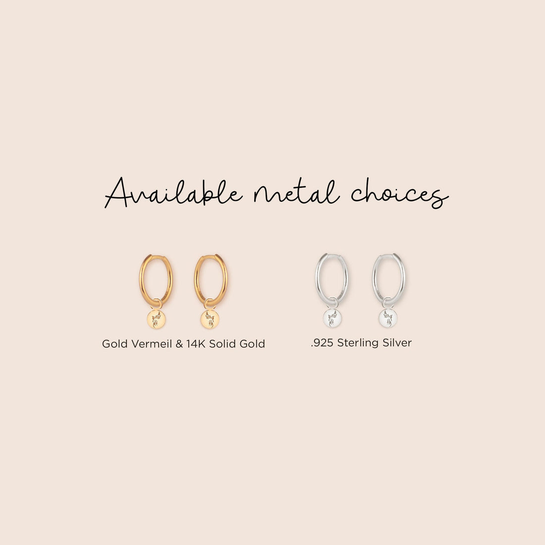 Firebird Charm Hoop Earrings