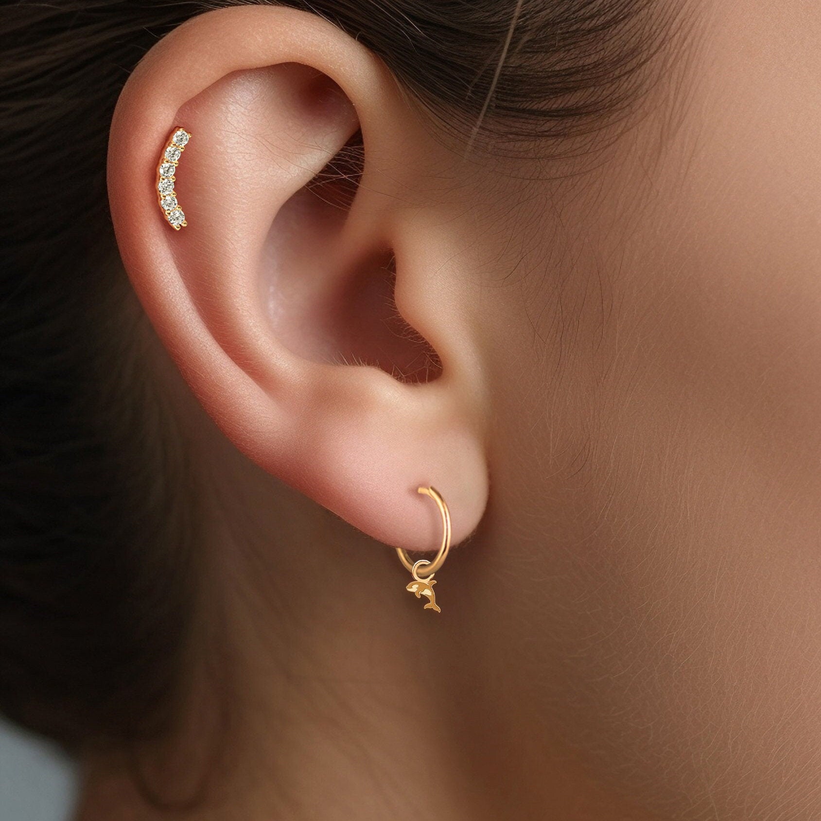 Killer Whale Drop Earrings
