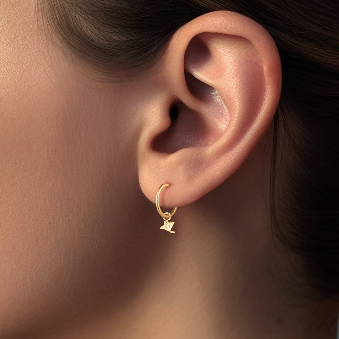 Manta Ray Hoop Earrings