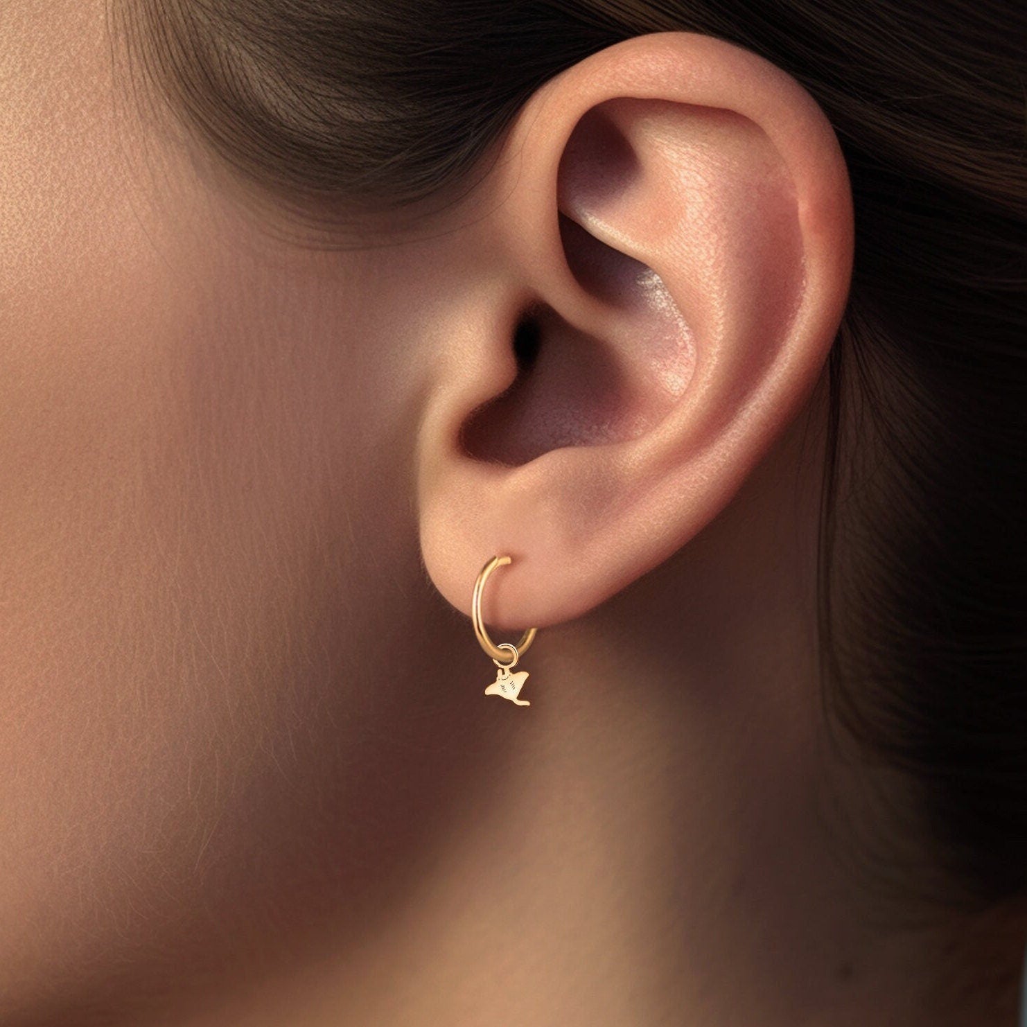 Dainty Manta-ray Charm